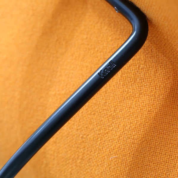 Knoll Orange Womb Chair and Ottoman by Eero Saarinen