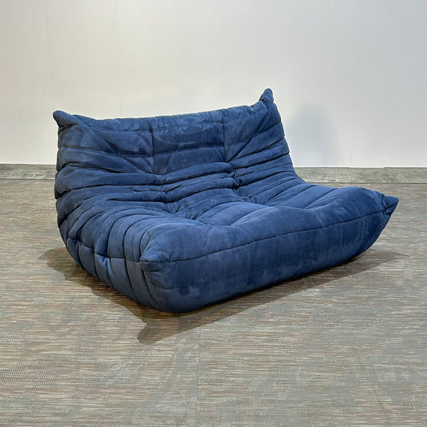 Ligne Roset by Michel Ducaroy Togo Blue Modular Sofa, Set of Three
