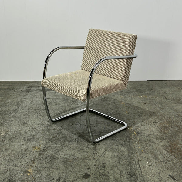 Knoll Brno Grey Tubular Chair by Ludwig Mies van der Rohe, Set of Four