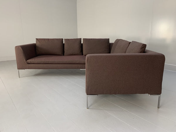 B&B Italia Charles Sofa - L - Shape Sectional - In Purple Wool @ REHAUS