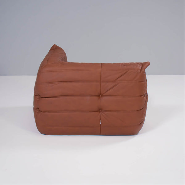 Ligne Roset by Michel Ducaroy Togo Brown Leather Modular Sofa, Set of Three @ REHAUS