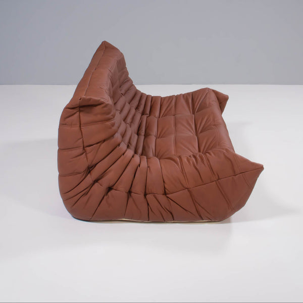 Ligne Roset by Michel Ducaroy Togo Brown Leather Modular Sofa, Set of Three @ REHAUS