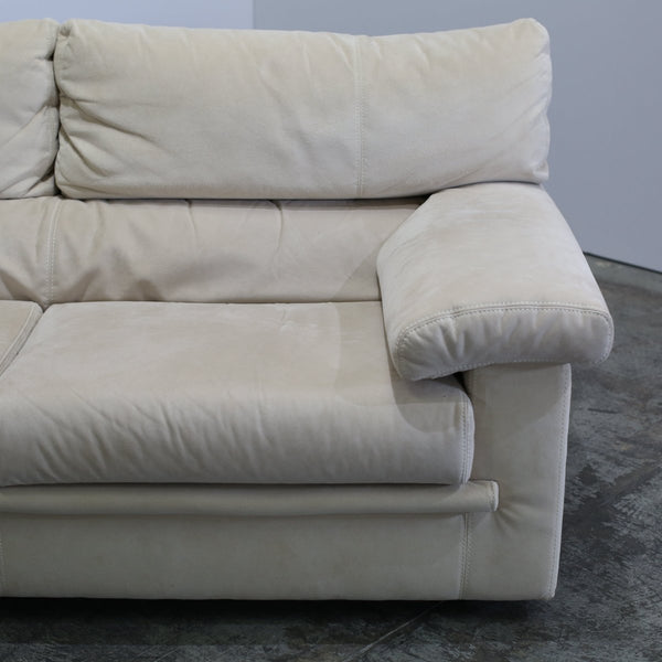 Ligne Roset Cream Suede Two Seater Pallas Sofa by Claude Brisson @ REHAUS