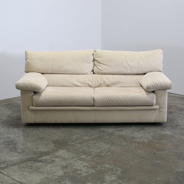 Ligne Roset Cream Suede Two Seater Pallas Sofa by Claude Brisson @ REHAUS