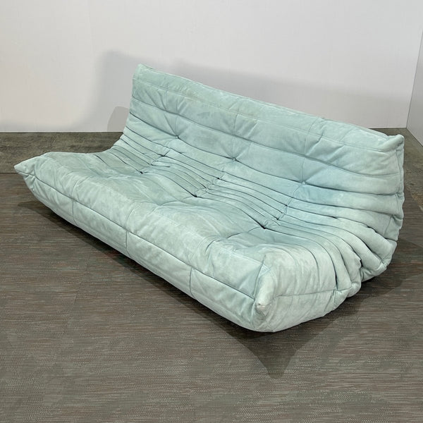 Ligne Roset Light Blue Modular Togo Sofa by Michel Ducaroy, Set of Three @ REHAUS