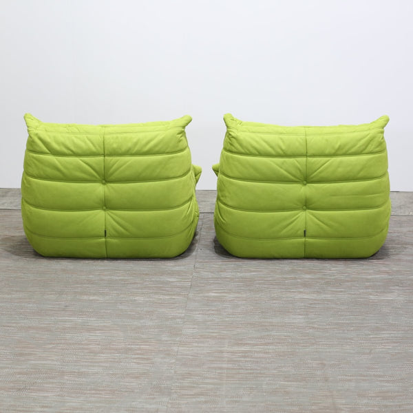 Ligne Roset Lime Green Togo Fireside Chair by Michel Ducaroy, Set of Two @ REHAUS