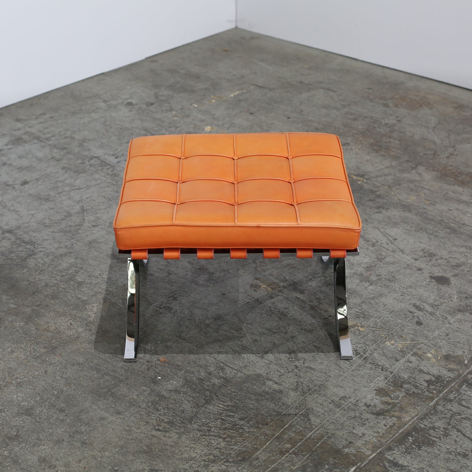 Knoll Barcelona Chairs and Footstool by Ludwig Mies van der Rohe