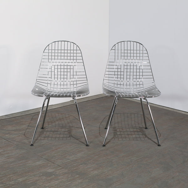 Vitra DKX Wire Chairs by Eames, Set of Two