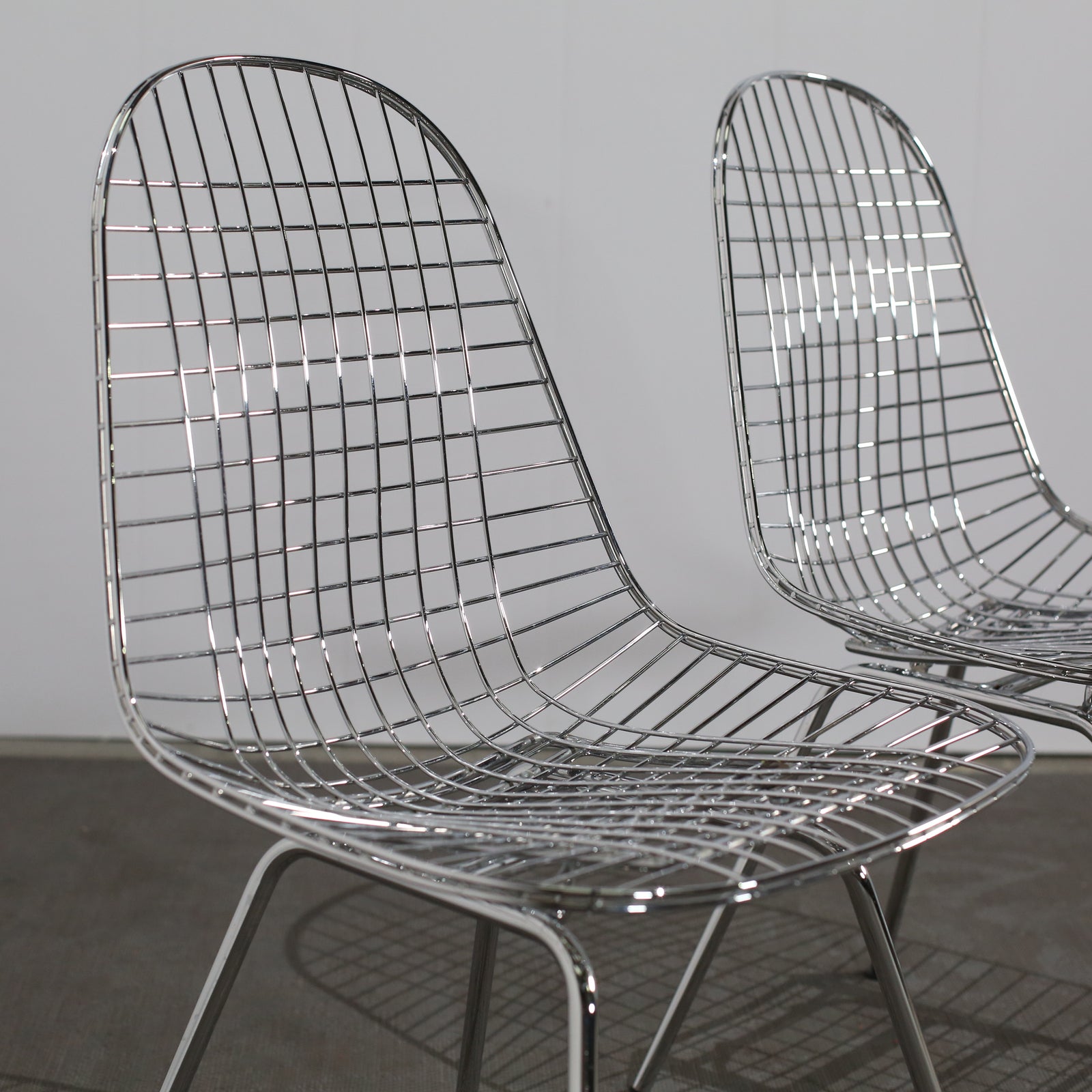 Vitra DKX Wire Chairs by Eames, Set of Two