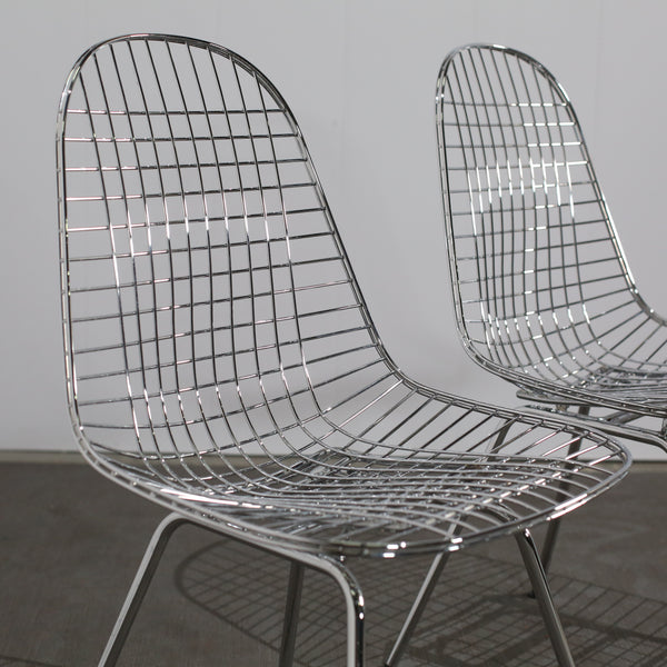 Vitra DKX Wire Chairs by Eames, Set of Two