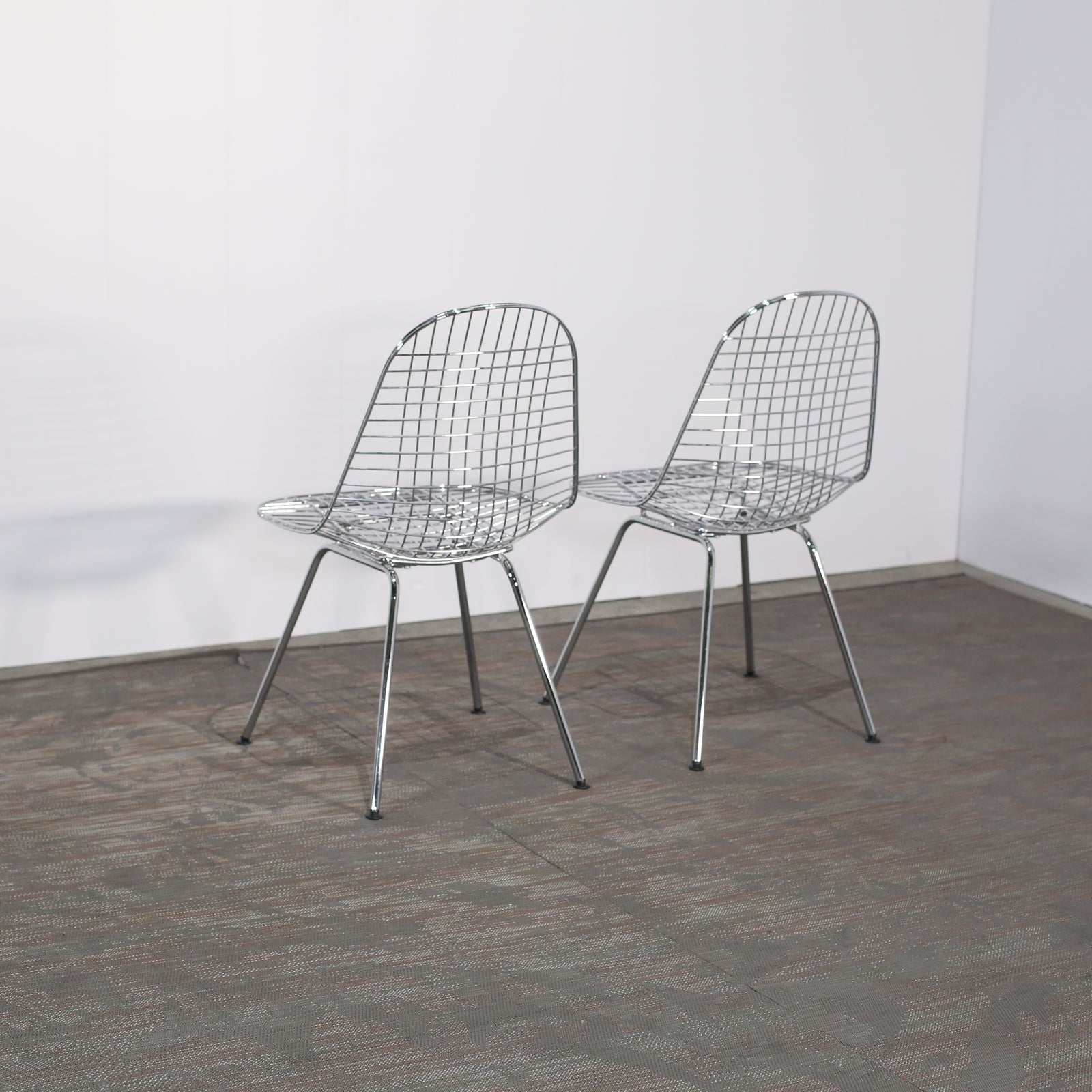 Vitra DKX Wire Chairs by Eames, Set of Two