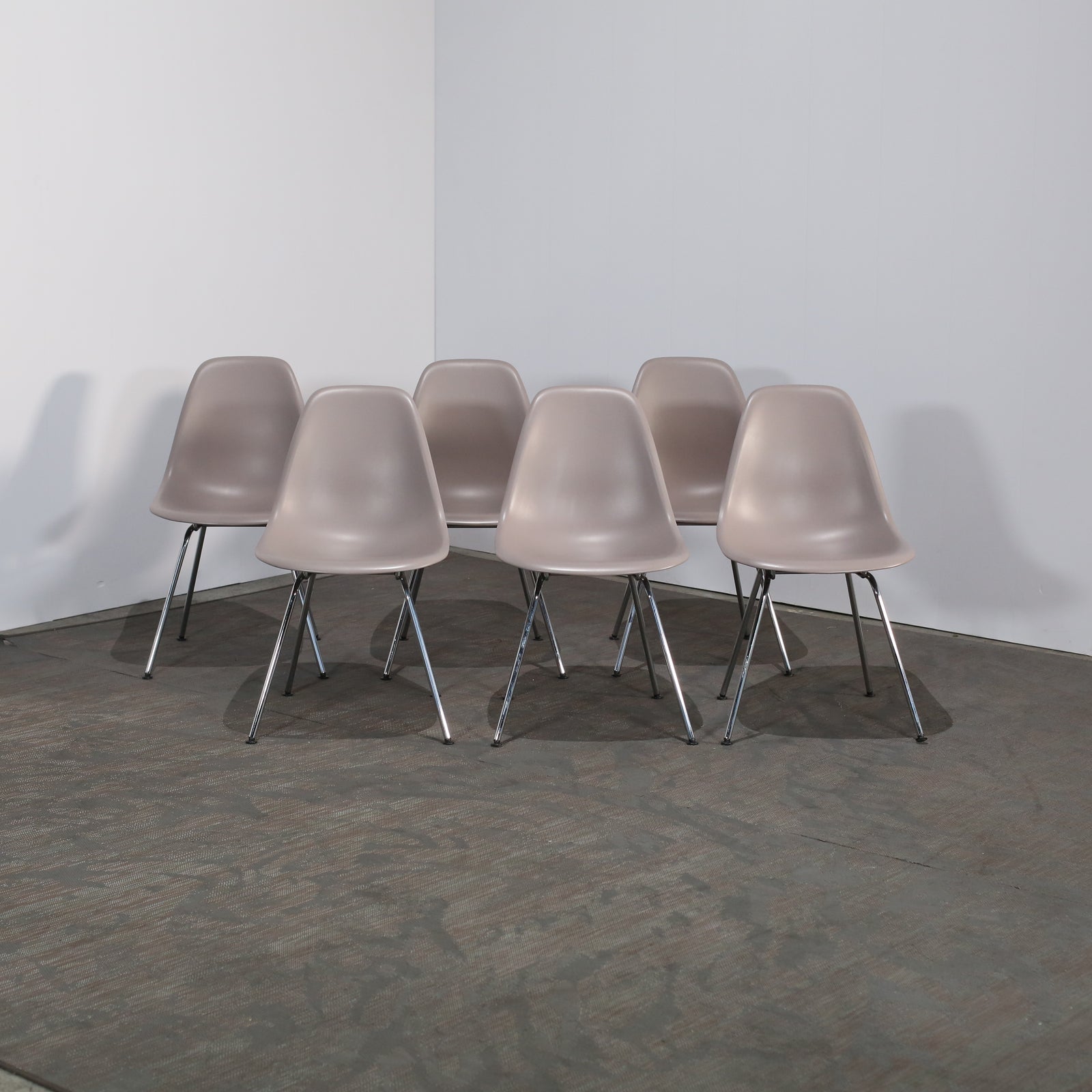 Vitra RE DSX Side Chairs by Eames, Set of Six