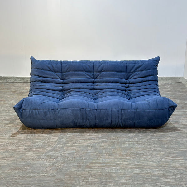 Ligne Roset by Michel Ducaroy Togo Blue Modular Sofa, Set of Three