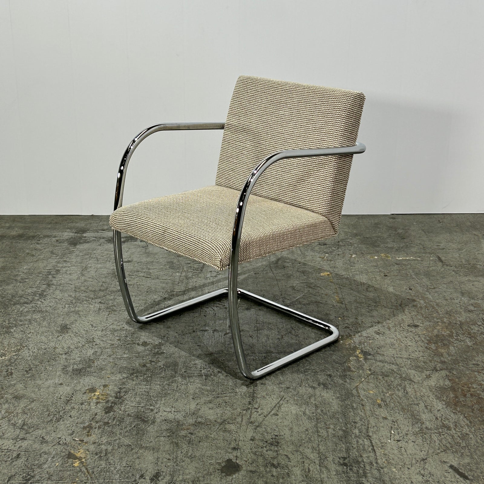 Knoll Brno Grey Tubular Chair by Ludwig Mies van der Rohe, Set of Four