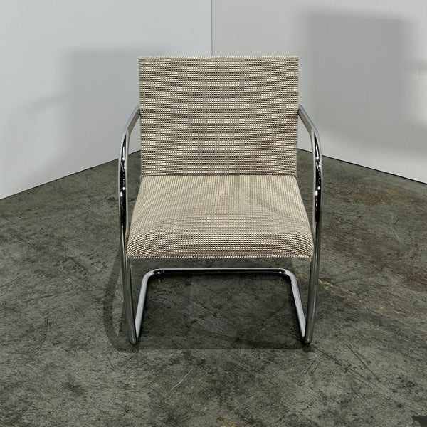 Knoll Brno Grey Tubular Chair by Ludwig Mies van der Rohe, Set of Four