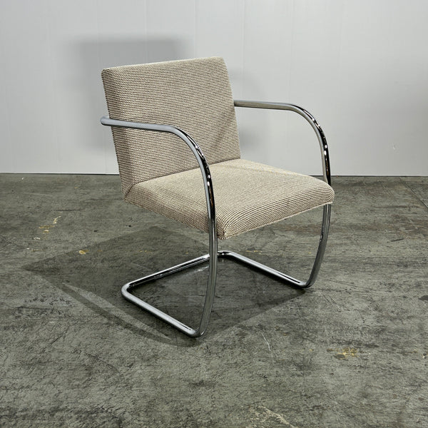 Knoll Brno Grey Tubular Chair by Ludwig Mies van der Rohe, Set of Four