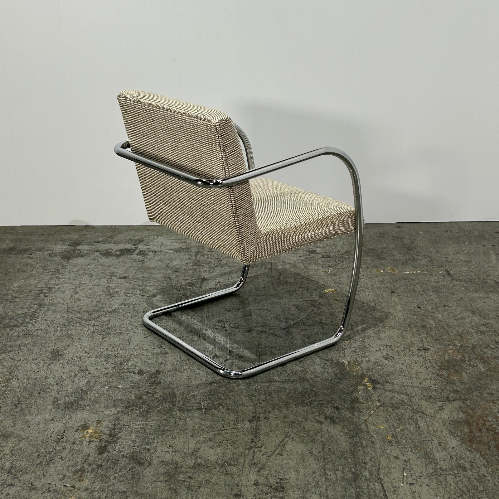 Knoll Brno Grey Tubular Chair by Ludwig Mies van der Rohe, Set of Four
