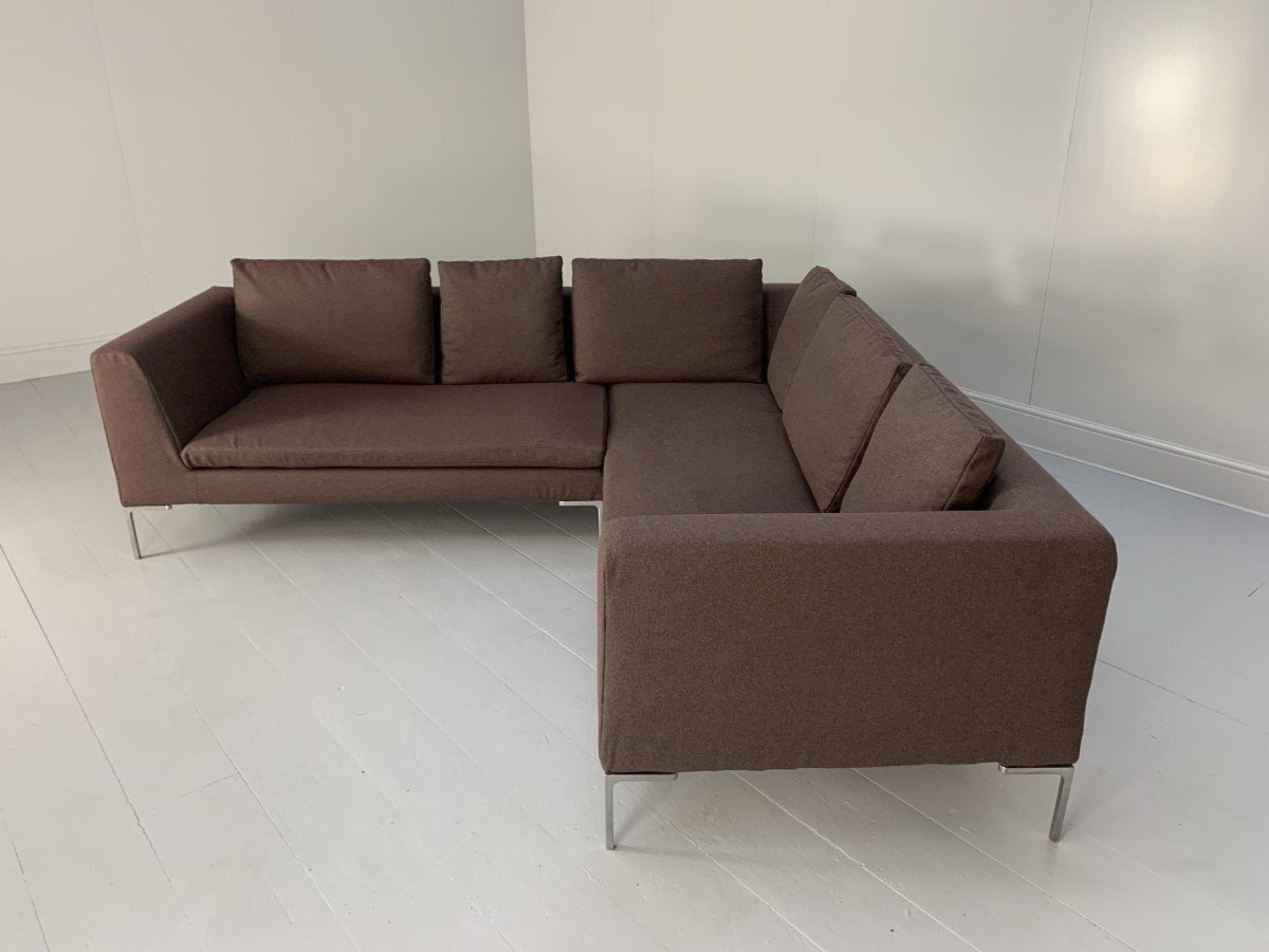 B&B Italia Charles Sofa - L - Shape Sectional - In Purple Wool @ REHAUS