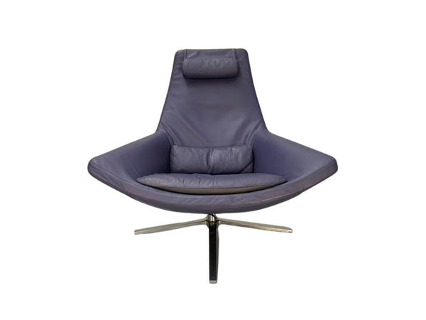 B&B Italia Metropolitan ME100 Armchair - In Blue Gamma Leather