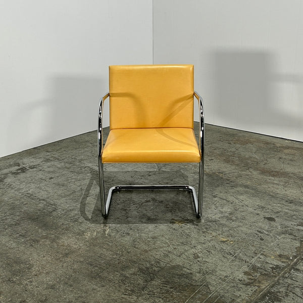 Knoll Beige Leather Brno Tubular Chair by Ludwig Mies van der Rohe, Set of Four @ REHAUS