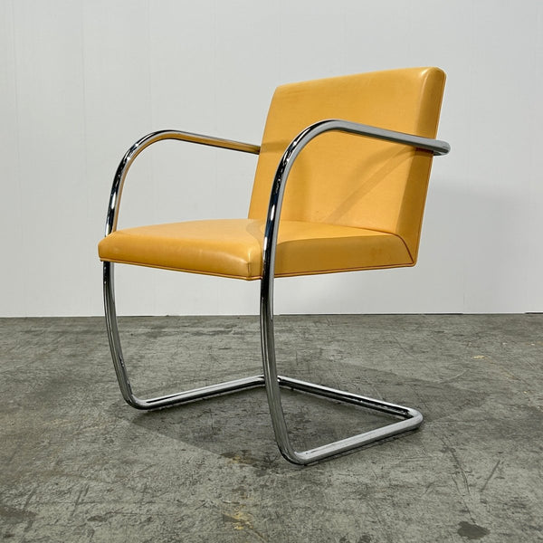 Knoll Beige Leather Brno Tubular Chair by Ludwig Mies van der Rohe, Set of Four @ REHAUS