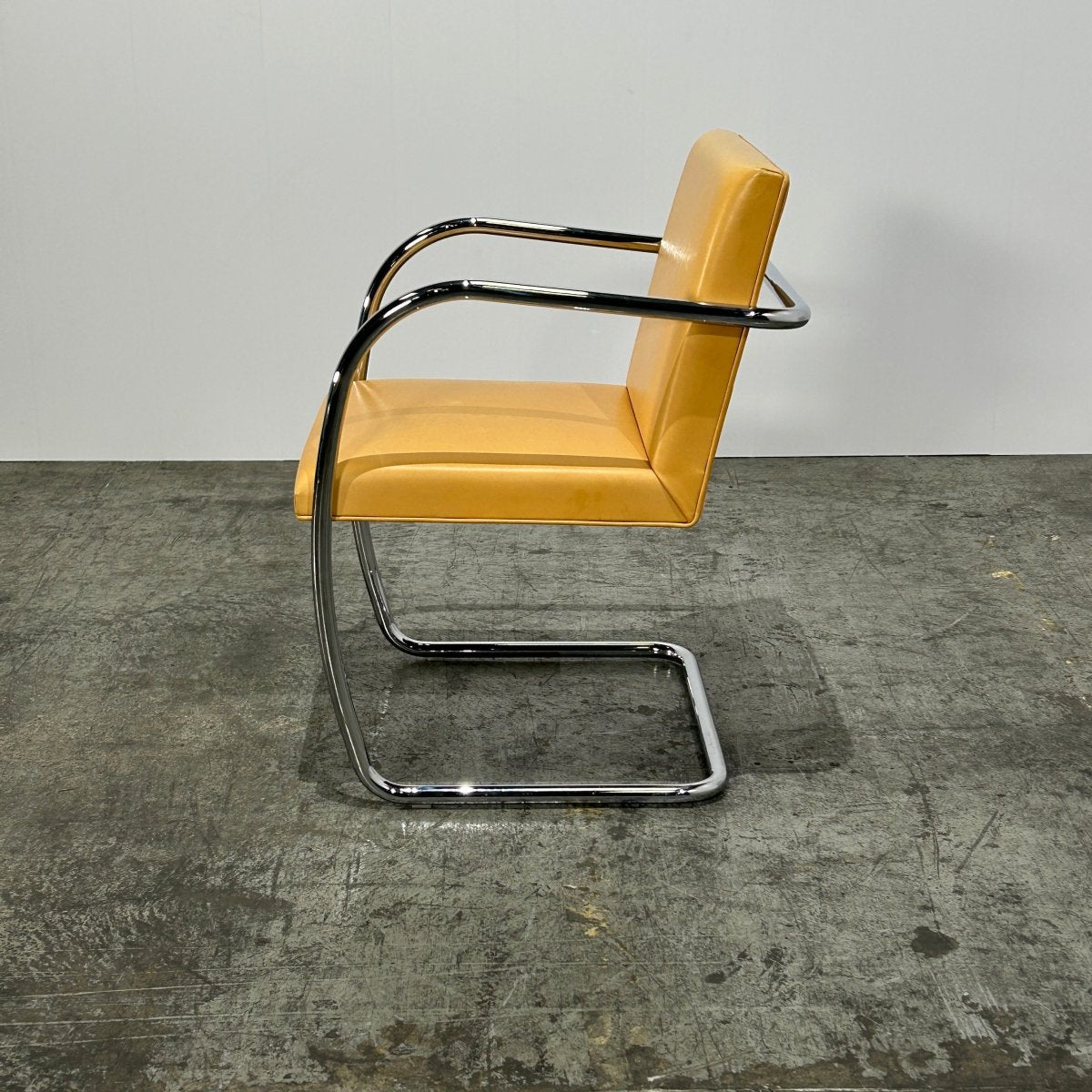 Knoll Beige Leather Brno Tubular Chair by Ludwig Mies van der Rohe, Set of Four @ REHAUS