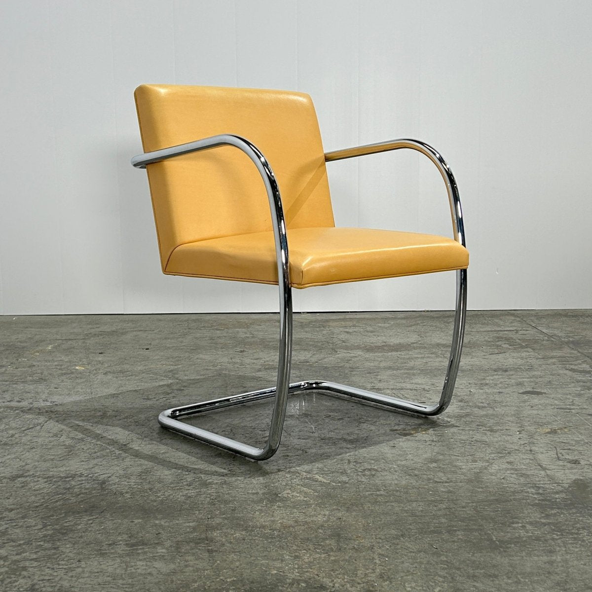 Knoll Beige Leather Brno Tubular Chair by Ludwig Mies van der Rohe, Set of Four @ REHAUS