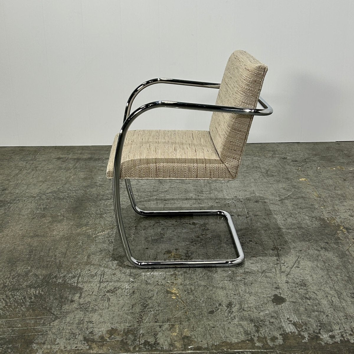 Knoll Brno Cream Tubular Chair by Ludwig Mies van der Rohe, Set of Six @ REHAUS