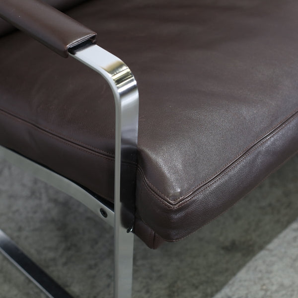 Knoll Brown Leather Fabricius Sofa @ REHAUS