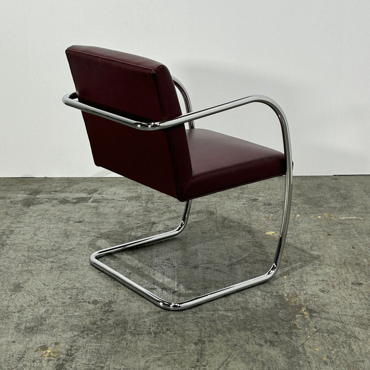 Knoll Leather Brno Tubular Brown Chair by Ludwig Mies van der Rohe, Set of Six @ REHAUS