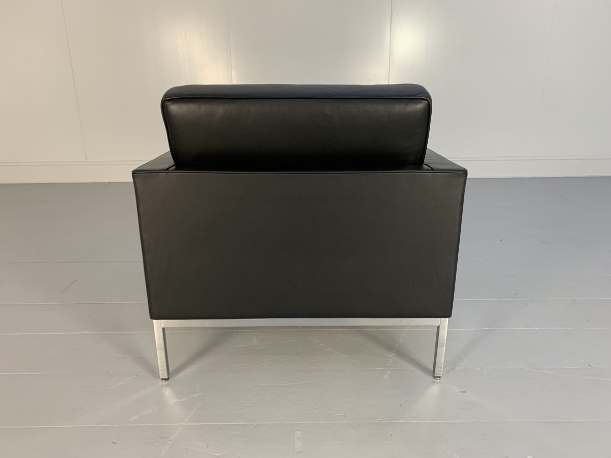 Knoll Studio Florence Knoll Lounge Chair Armchair - In Black Volo Leather @ REHAUS