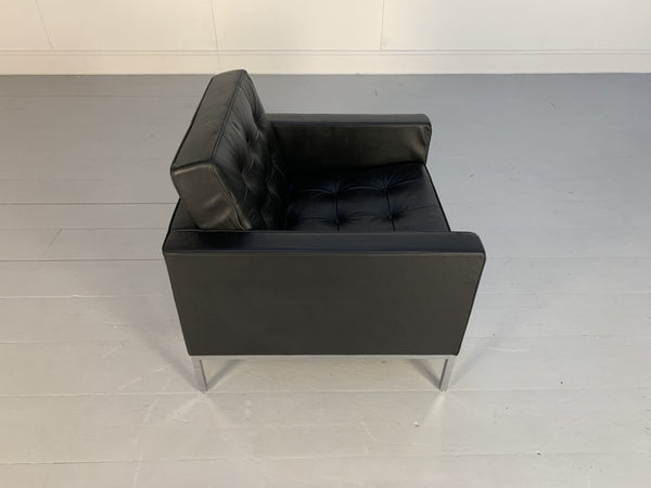 Knoll Studio Florence Knoll Lounge Chair Armchair - In Black Volo Leather @ REHAUS