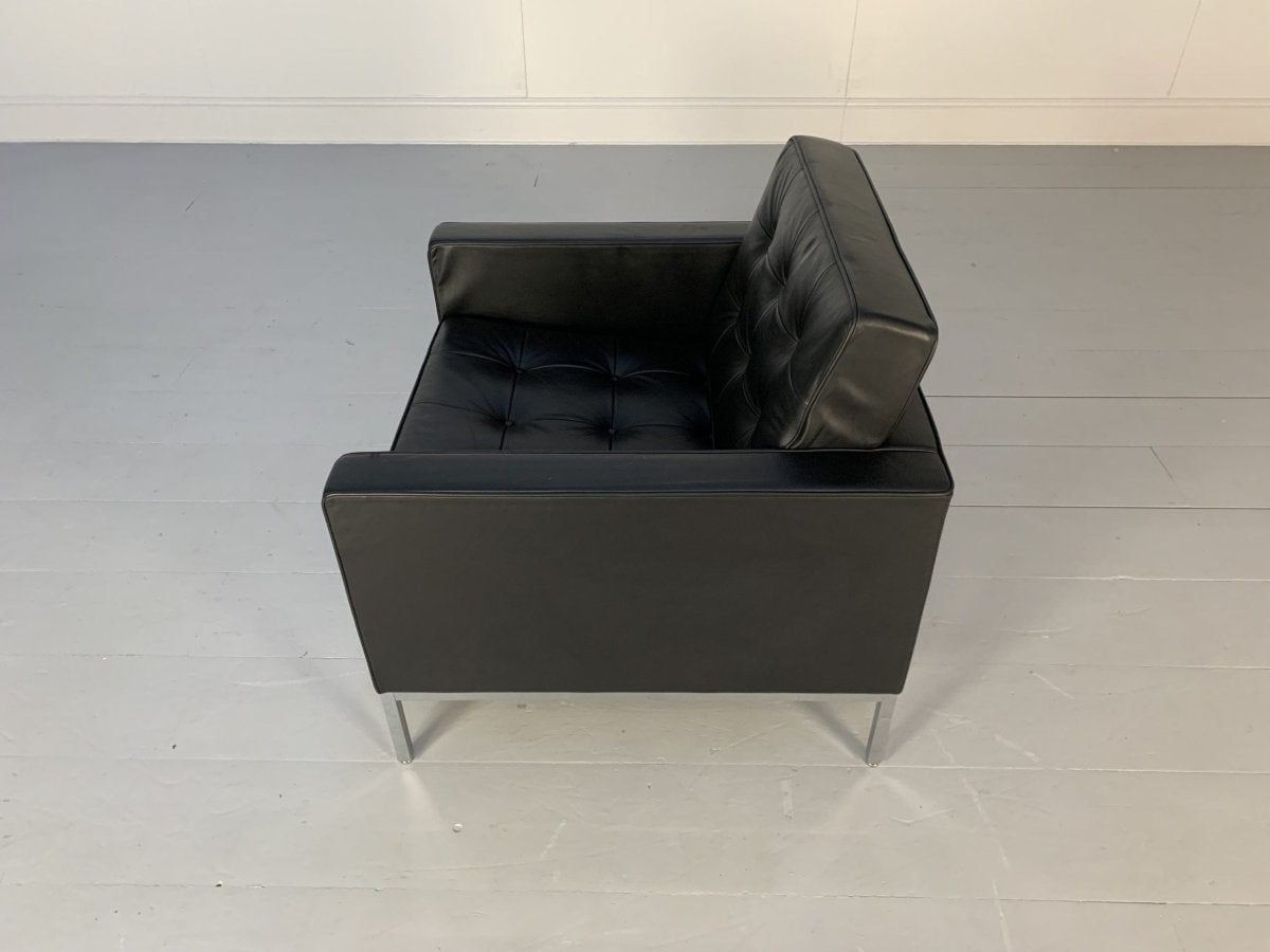 Knoll Studio Florence Knoll Lounge Chair Armchair - In Black Volo Leather @ REHAUS