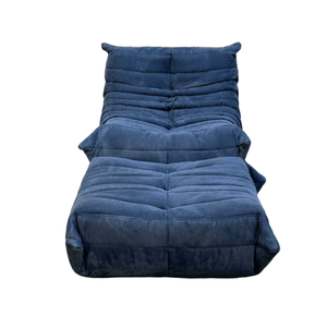 Ligne Roset by Michel Ducaroy Togo Blue Armchair and Footstool, Set of Two @ REHAUS