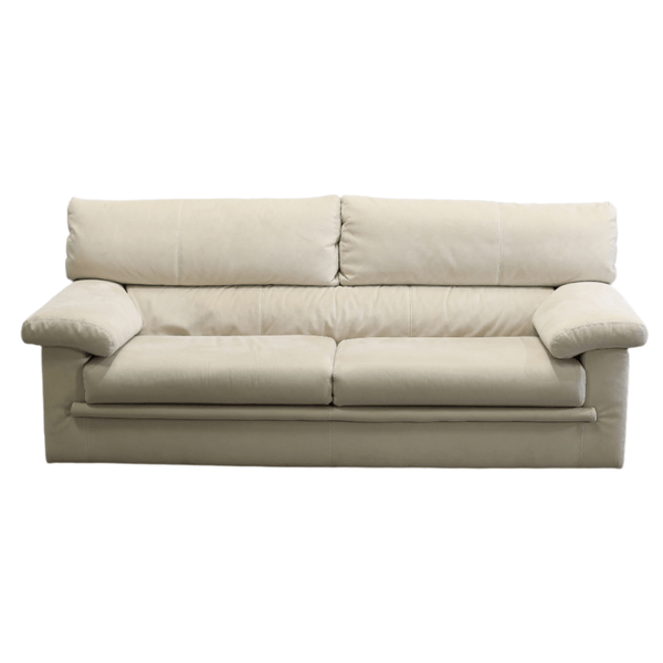 Ligne Roset Cream Suede Three Seater Pallas Sofa by Claude Brisson