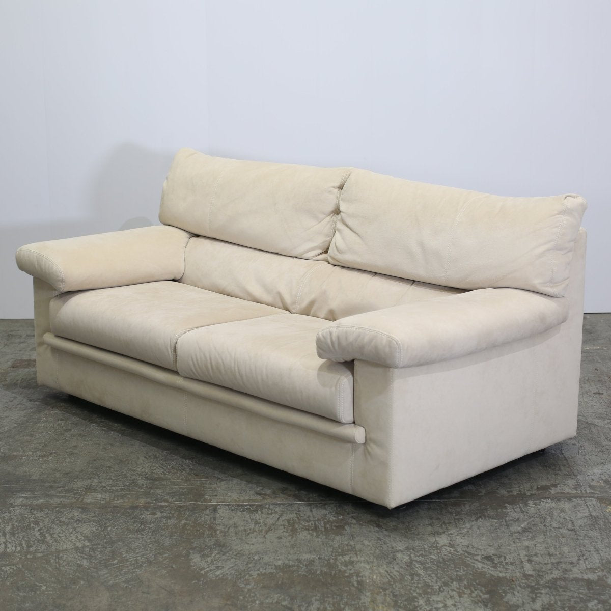 Ligne Roset Cream Suede Two Seater Pallas Sofa by Claude Brisson @ REHAUS