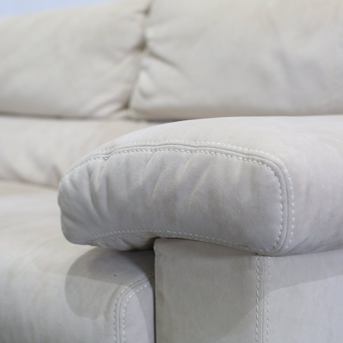 Ligne Roset Cream Suede Two Seater Pallas Sofa by Claude Brisson @ REHAUS