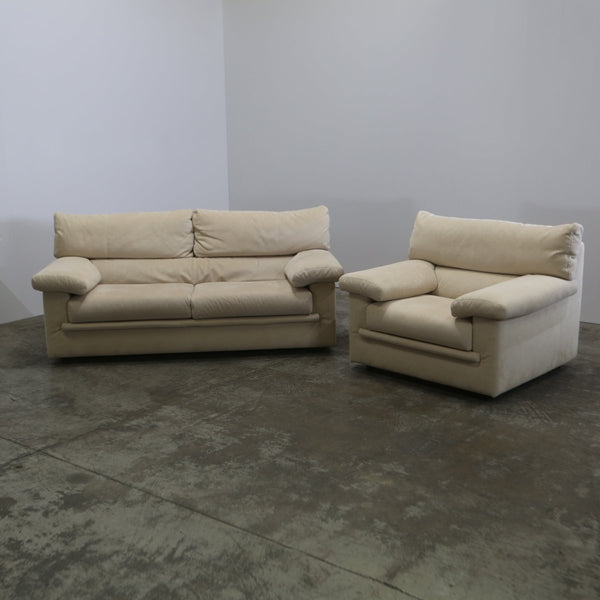 Ligne Roset Cream Suede Two Seater Pallas Sofa by Claude Brisson @ REHAUS