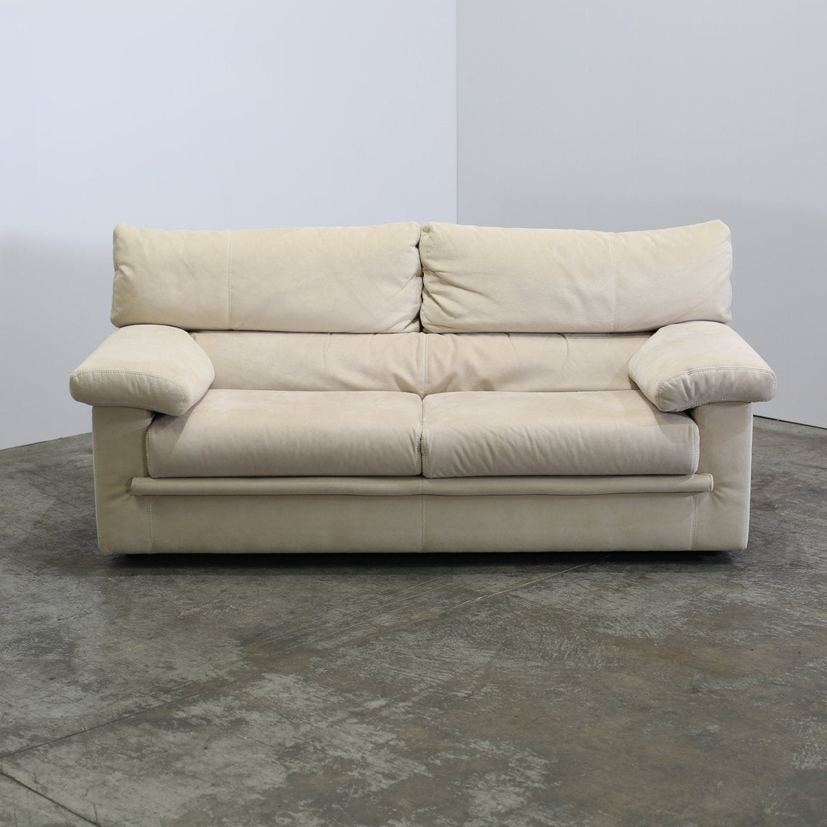 Ligne Roset Cream Suede Two Seater Pallas Sofa by Claude Brisson @ REHAUS