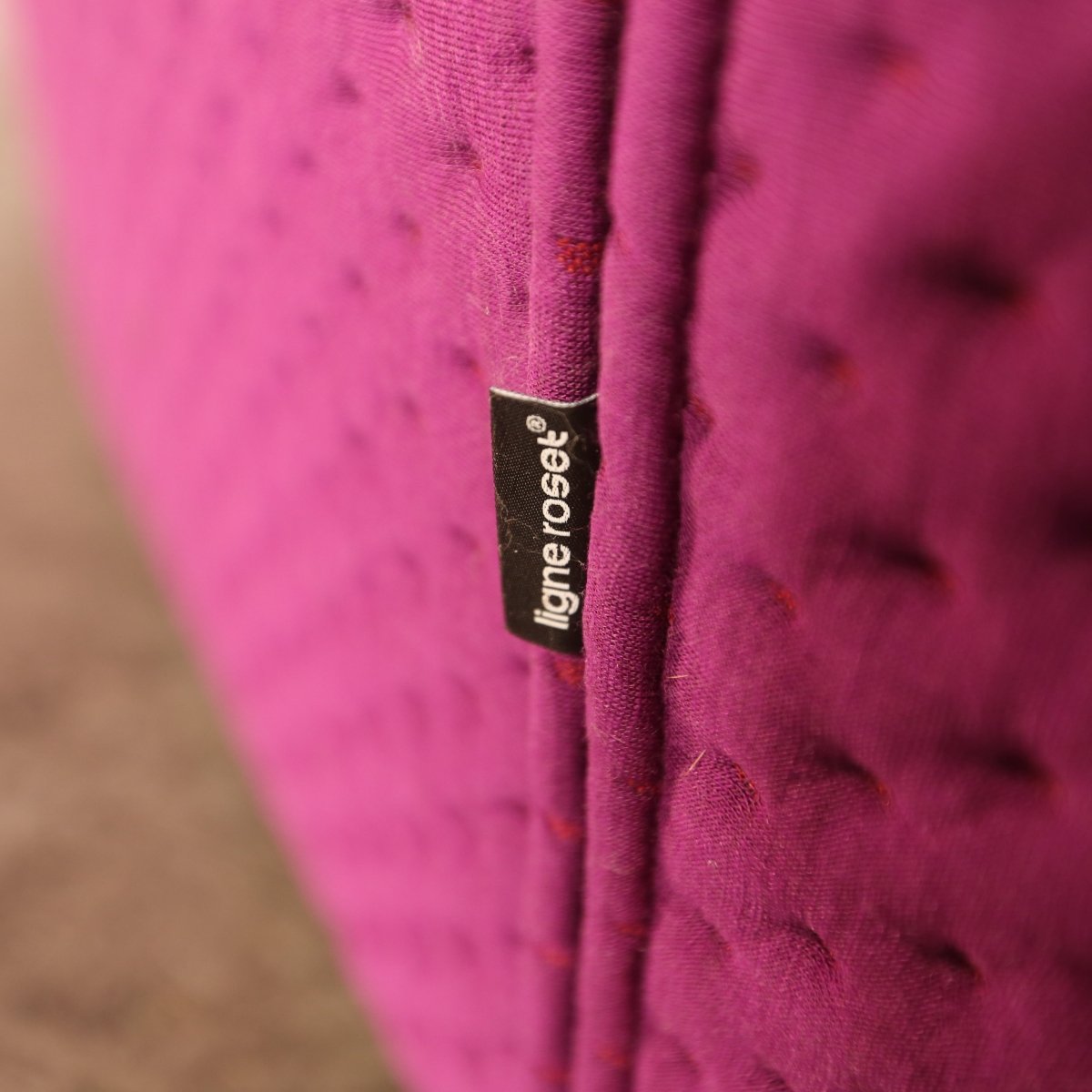 Ligne Roset High Back Magenta Ploum Sofa and Yellow Ottoman by Ronan & Erwan Bouroullec @ REHAUS