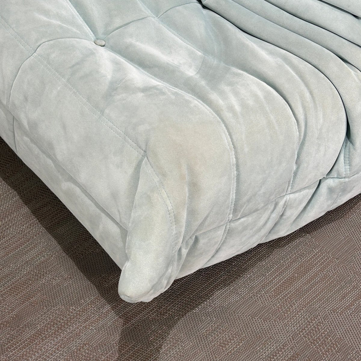 Ligne Roset Light Blue Modular Togo Sofa by Michel Ducaroy, Set of Three @ REHAUS