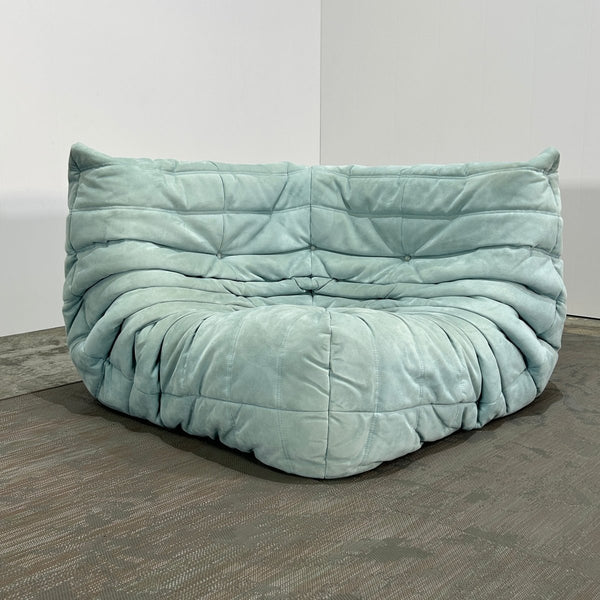Ligne Roset Light Blue Modular Togo Sofa by Michel Ducaroy, Set of Three @ REHAUS