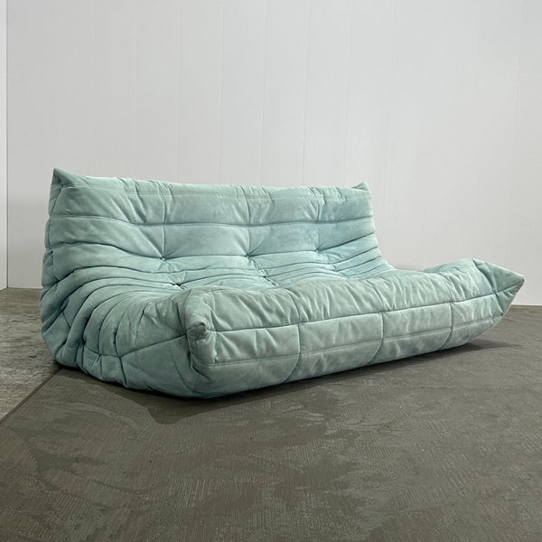 Ligne Roset Light Blue Modular Togo Sofa by Michel Ducaroy, Set of Three @ REHAUS