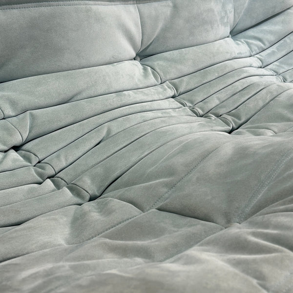 Ligne Roset Light Blue Modular Togo Sofa by Michel Ducaroy, Set of Three @ REHAUS