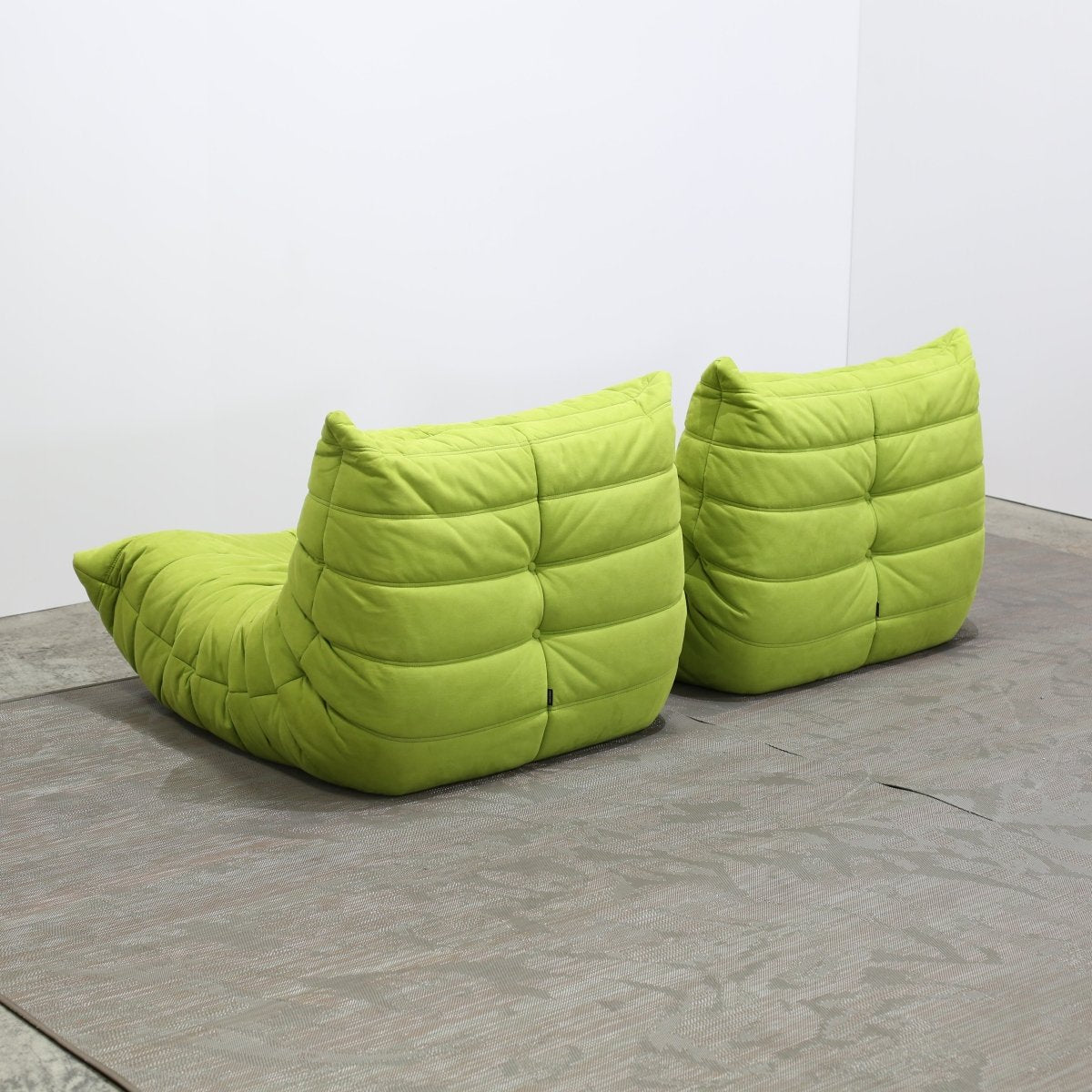 Ligne Roset Lime Green Togo Fireside Chair by Michel Ducaroy, Set of Two @ REHAUS