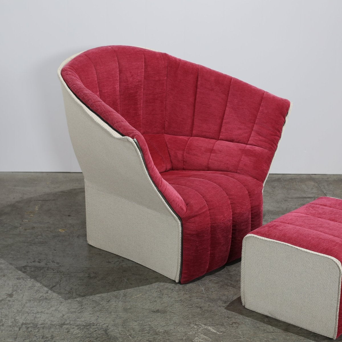 Ligne Roset Moël Armchair & Footstool by Inga Sempé @ REHAUS