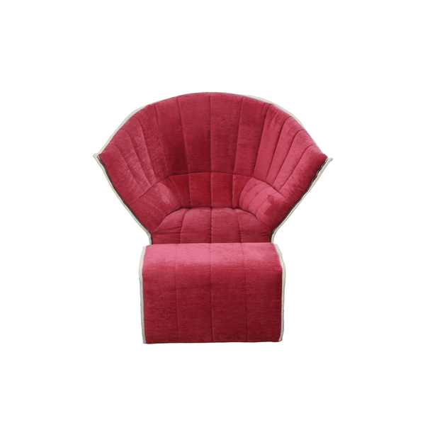 Ligne Roset Moël Armchair & Footstool by Inga Sempé