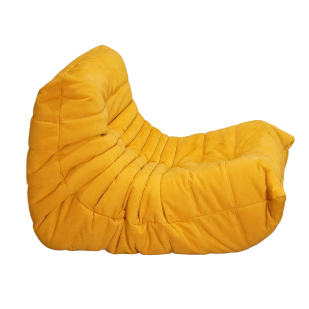 Ligne Roset Yellow Togo Armchair ( Armchair ONLY ) in Alcantara fabric by Michel Ducaroy @ REHAUS