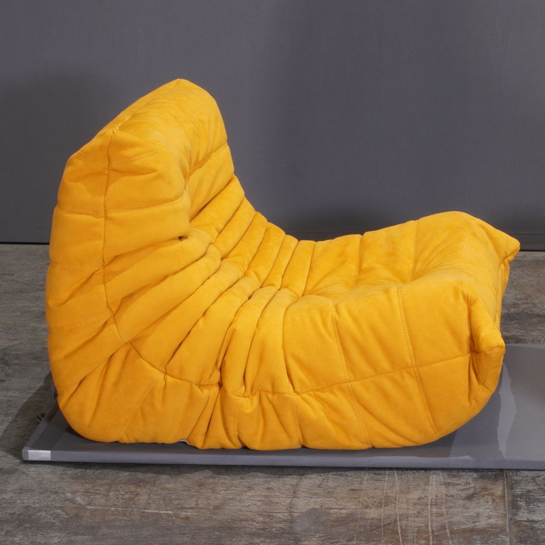 Ligne Roset Yellow Togo Armchair ( Armchair ONLY ) in Alcantara fabric by Michel Ducaroy @ REHAUS
