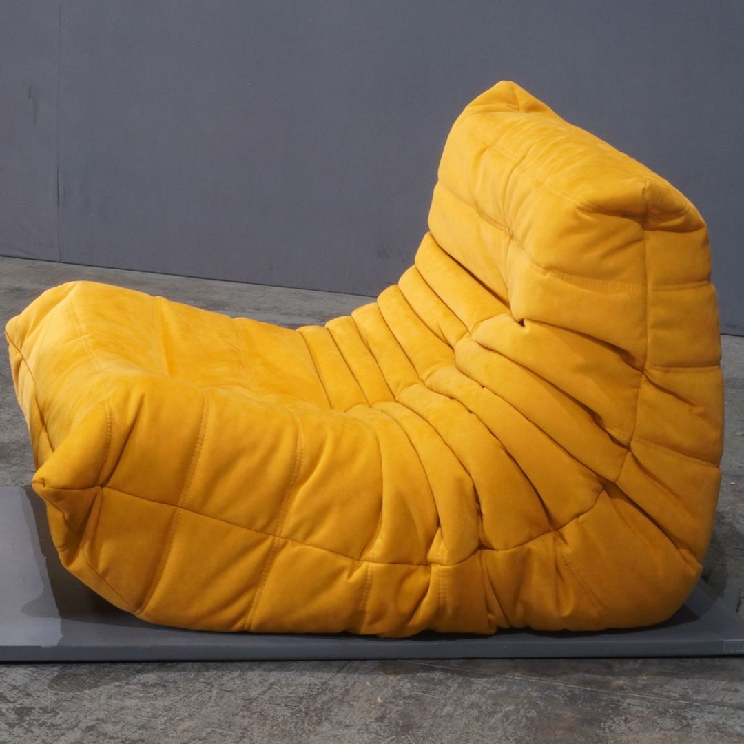 Ligne Roset Yellow Togo Armchair ( Armchair ONLY ) in Alcantara fabric by Michel Ducaroy @ REHAUS